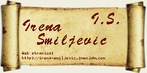 Irena Smiljević vizit kartica